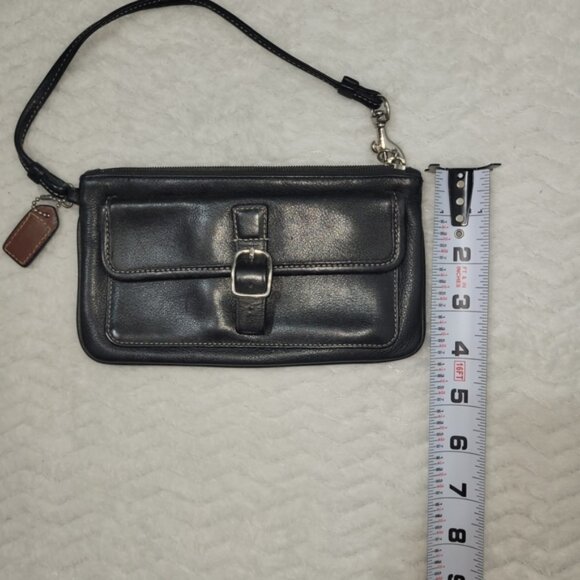 Coach Black Soft Leather Bleaker Clutch/Wristlet Minimalist. Vintage - Picture 9 of 9